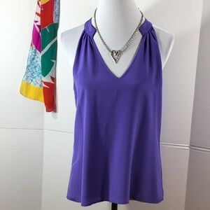 Annie Griffin purple silk dressy tank top M